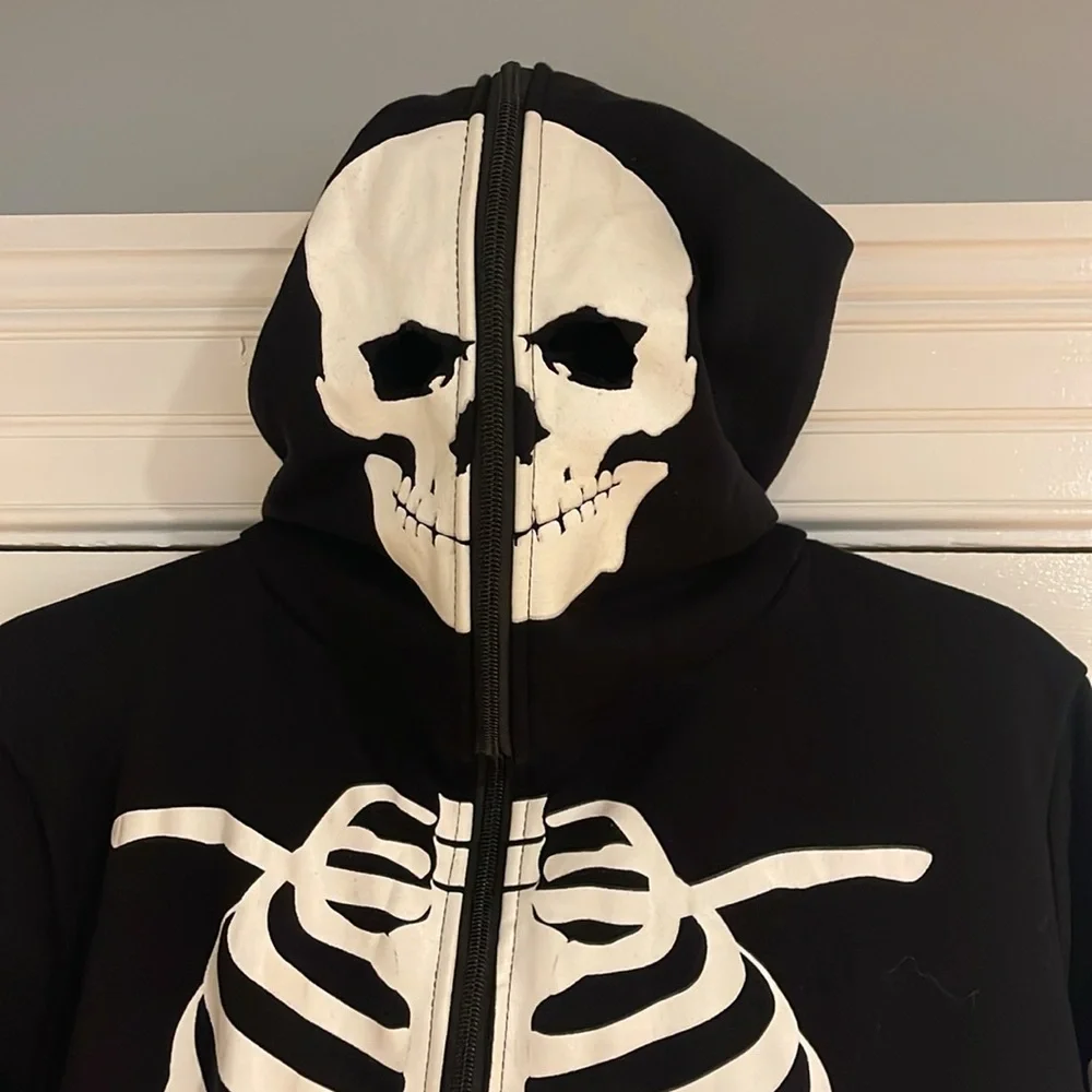 SOMSOC Halloween Children Skeleton Onesie Costume Glow In the Dark Jumpsuit